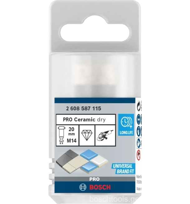 კერამიკული მშრალი ბირთვის საჭრელი 16 მმ