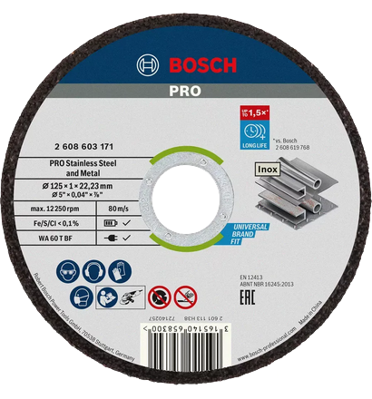 საჭრელი  დისკო 125x1 მმ