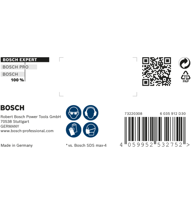 SDS max-8X Hammer Drill Bit 12 x 200 x 340 mm