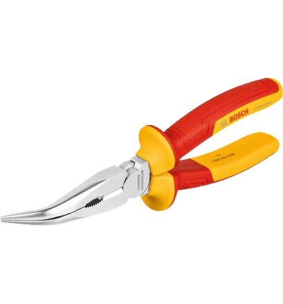 VDE Long Nose Plier bent 40° 200mm Professional