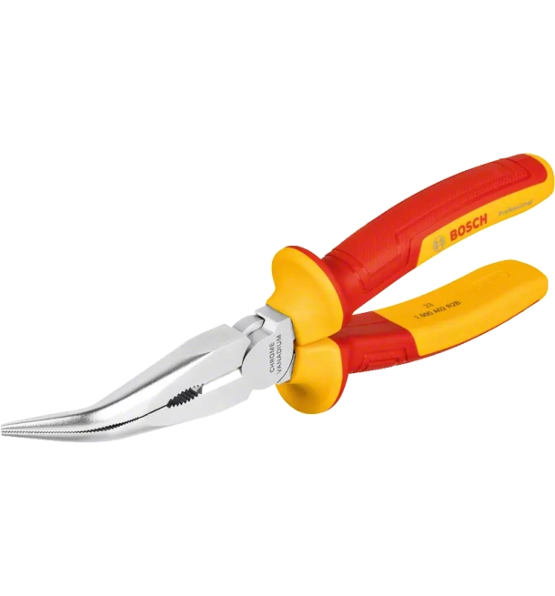 VDE Long Nose Plier bent 40° 200mm Professional