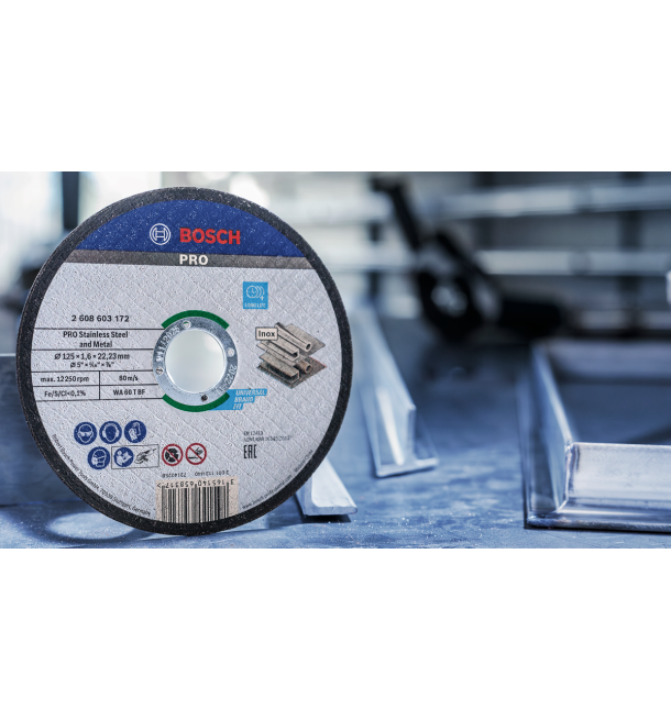 PRO Stainless Steel and Metal Bonded Cutting Disc 125x1.6