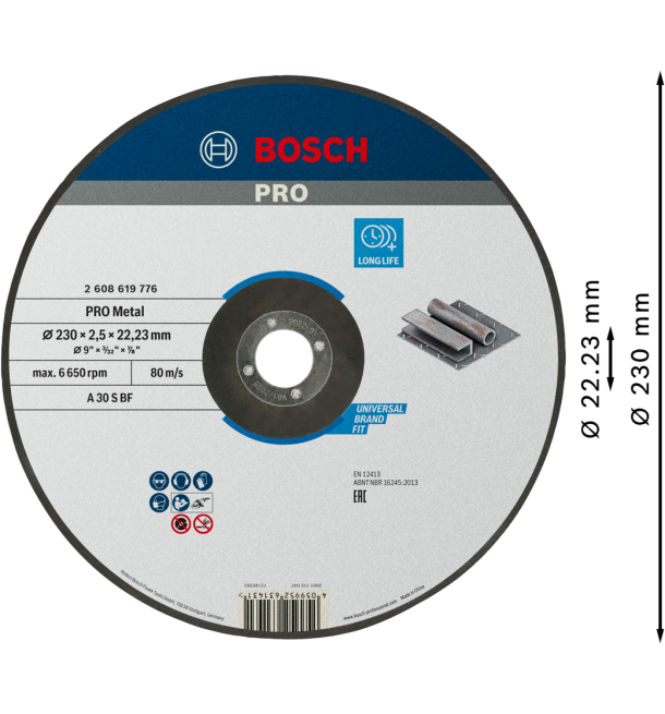 PRO Metal Bonded Cutting Disc