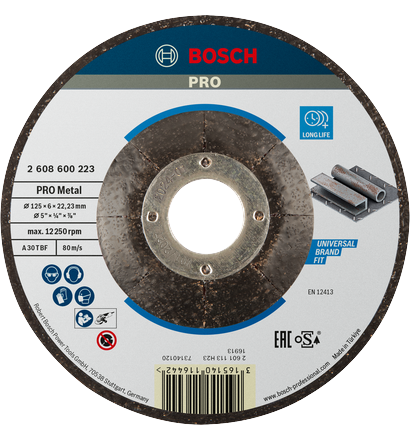 უხეში ლითონის ბორბალი 125X6 მმ