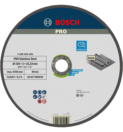 PRO Stainless Steel Bonded Cutting Disc 230x2