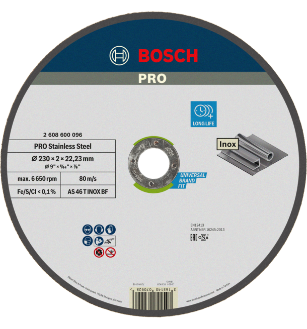 PRO Stainless Steel Bonded Cutting Disc 230x2