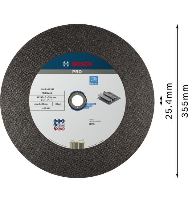 PRO Metal Bonded Cutting Disc 355x3